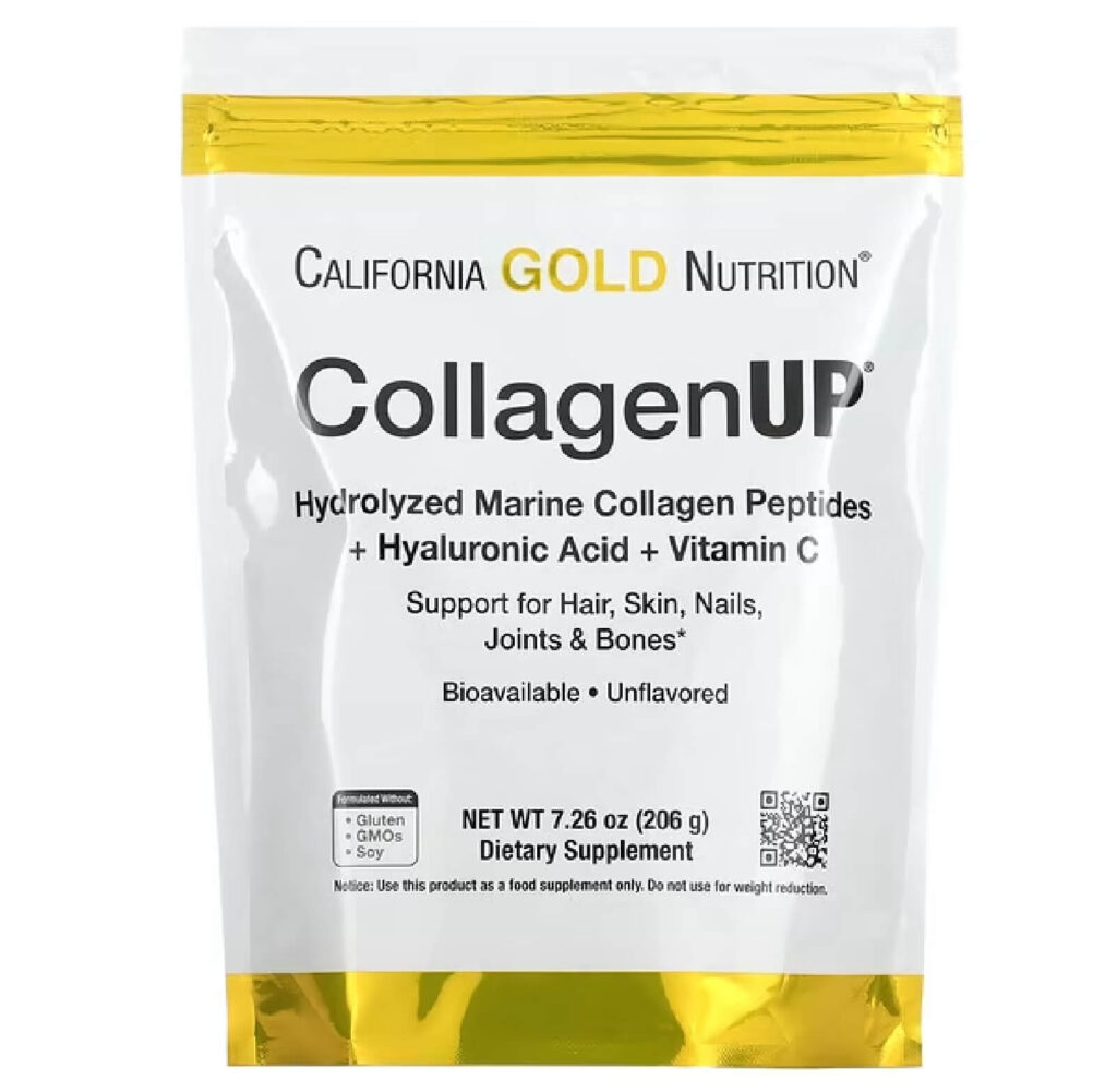 California Gold Nutrition, CollagenUP，水解海洋膠原蛋白肽 + 透明質酸和維生素 C