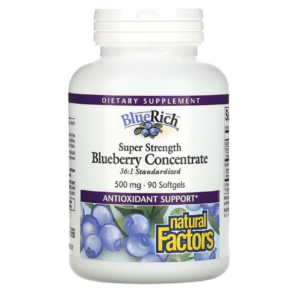 Natural Factors, BlueRich，優效，濃縮藍莓